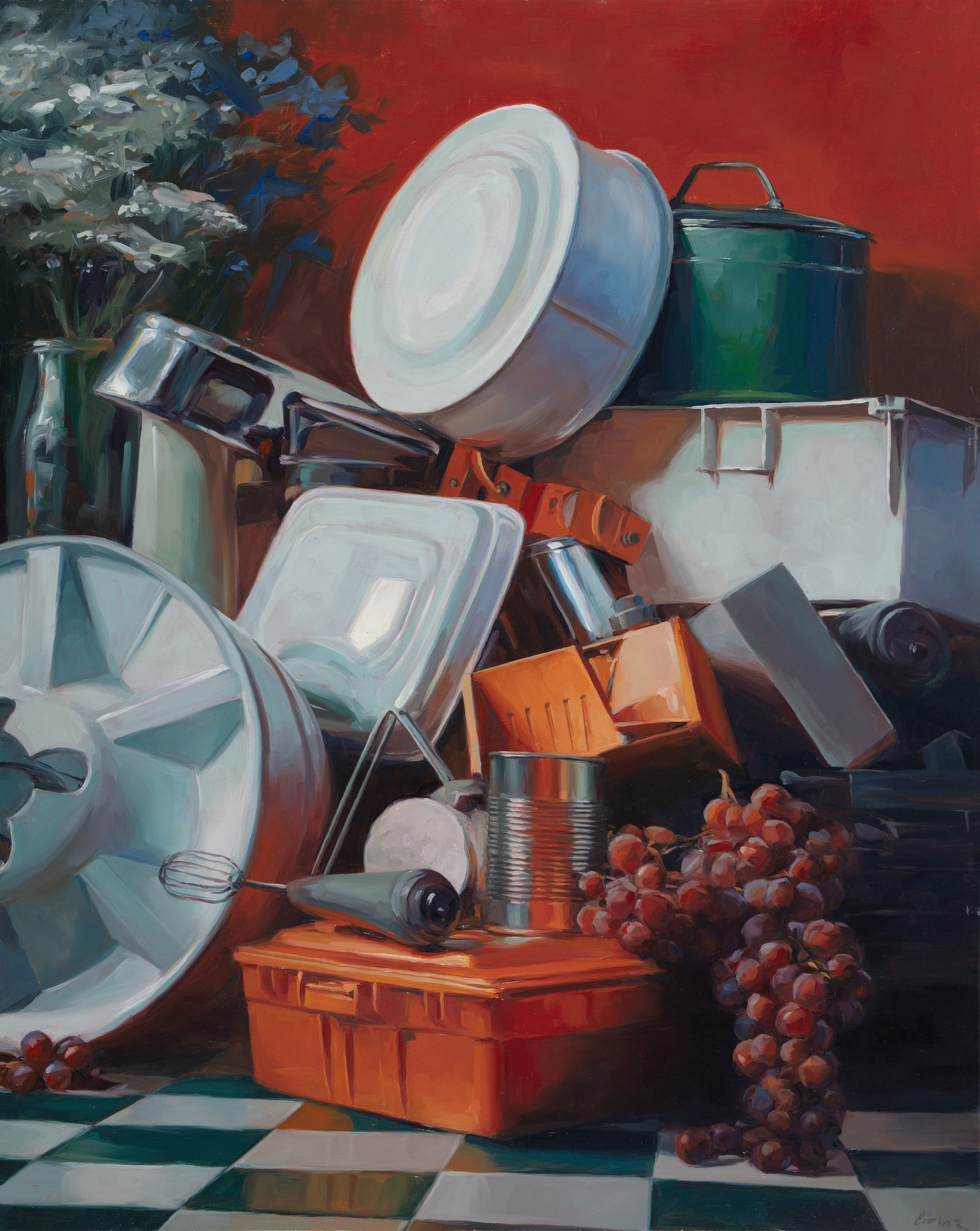 Still life oil painting by Aron Lorincz
