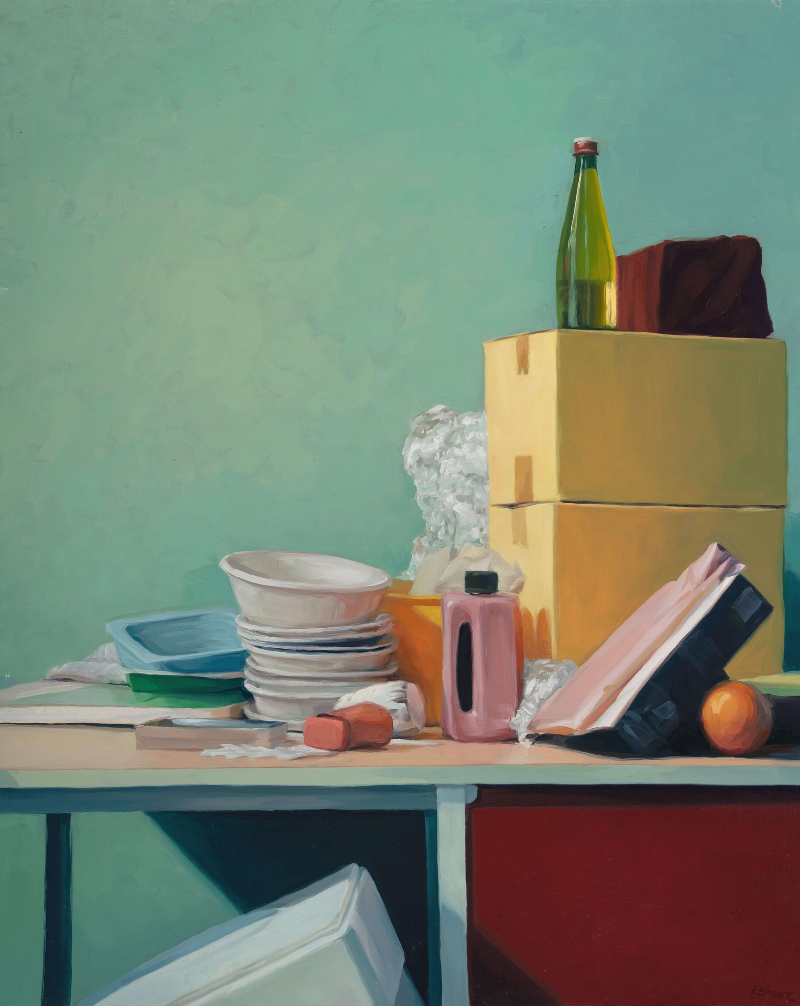 Aron Lorincz — Status Intermedius oil painting shown in situ