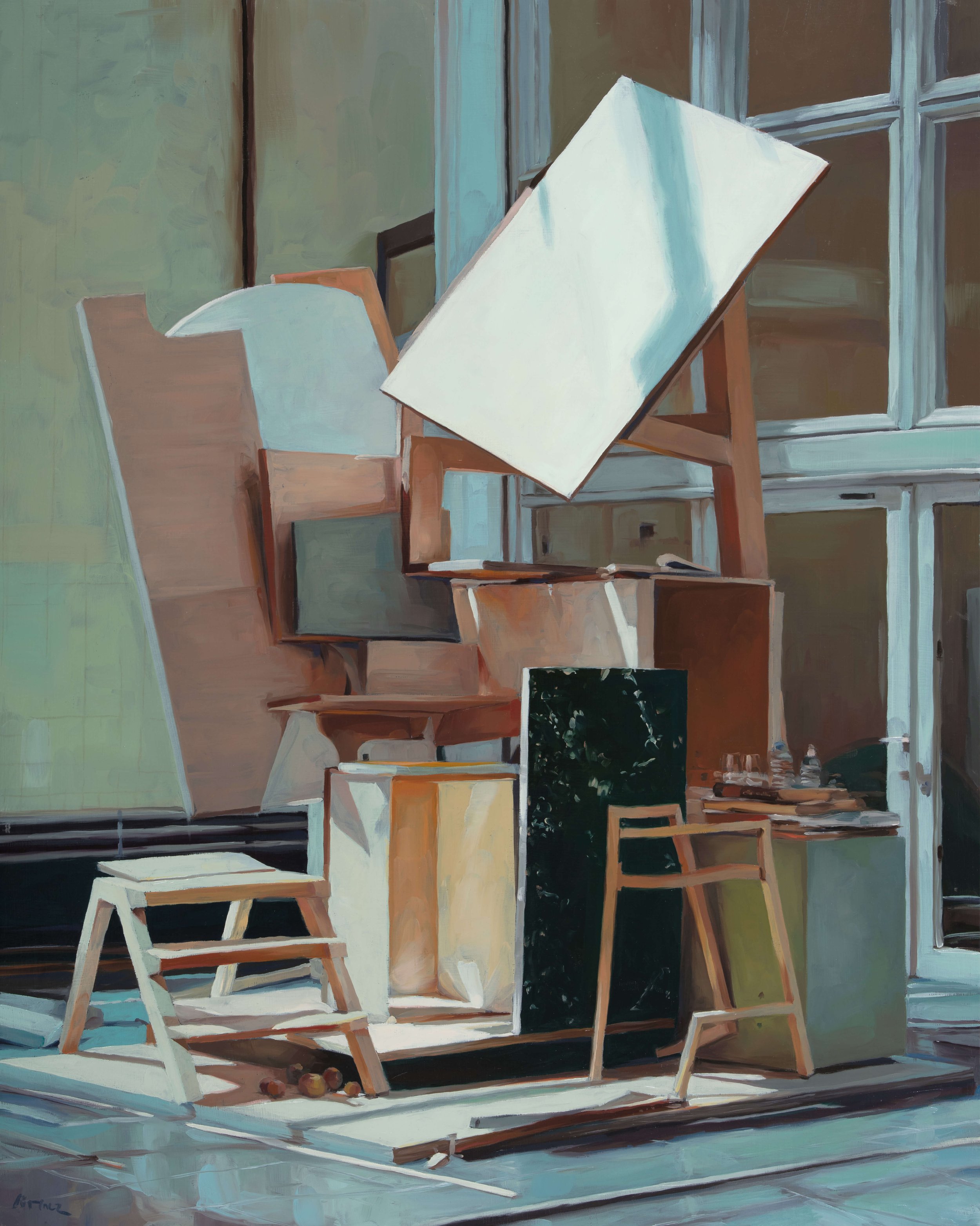 Aron Lorincz — Status Intermedius No. 5 - oil on panel, 60 × 75 cm
