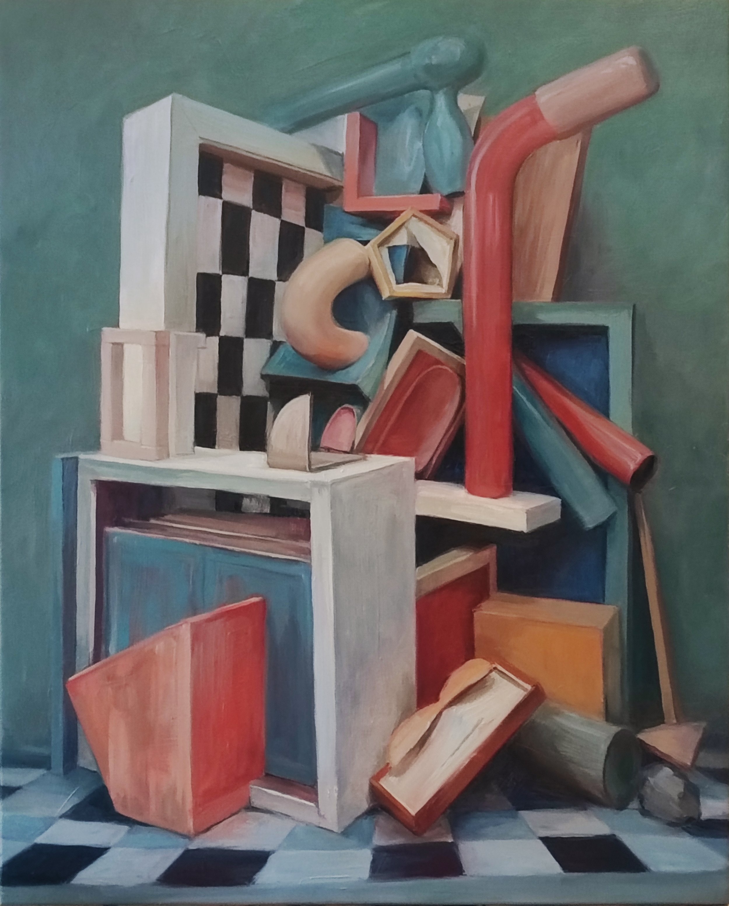Aron Lorincz — Status Intermedius No. 6 - oil on panel, 60 × 75 cm
