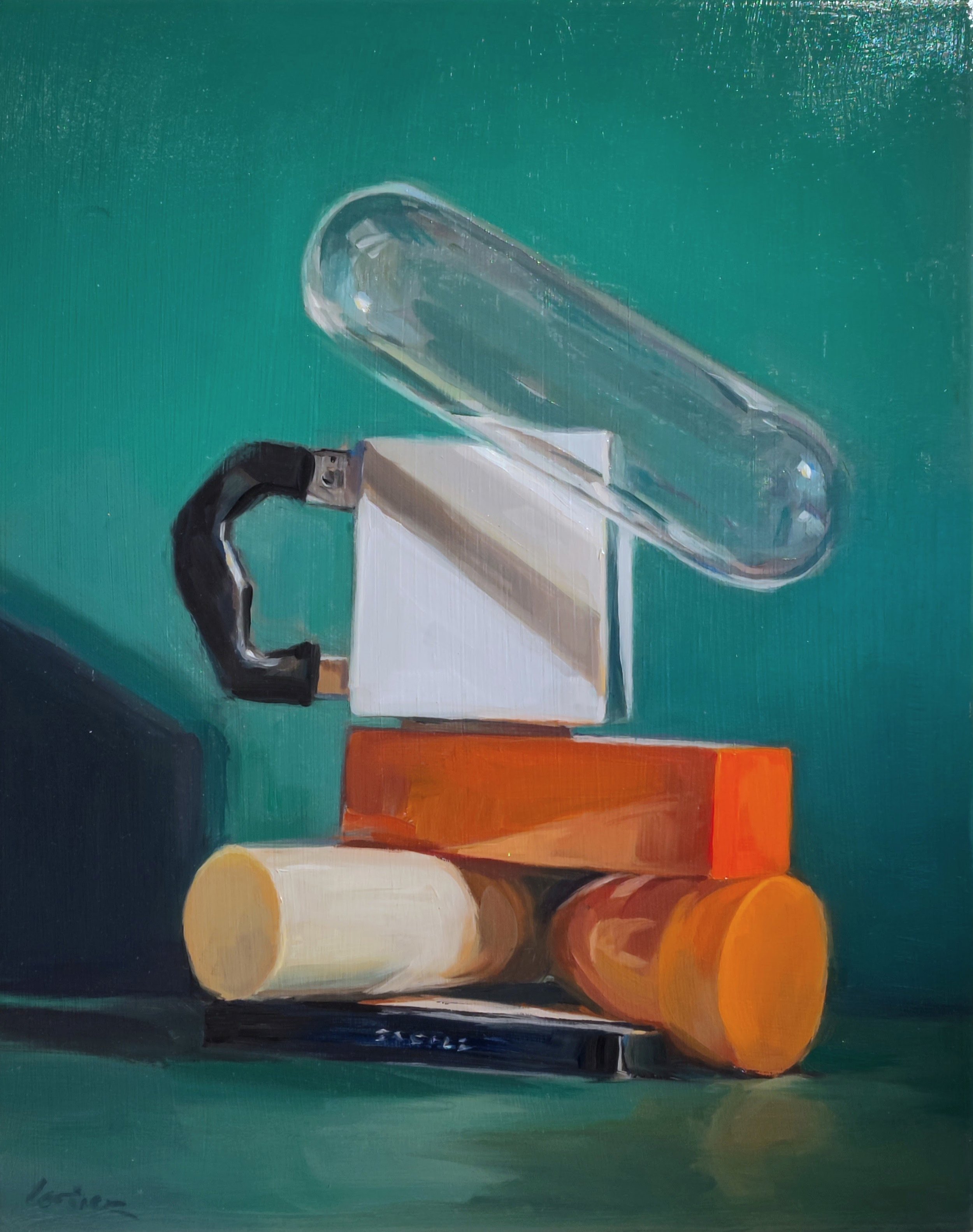 Aron Lorincz — Status Intermedius No. 11 - oil on panel, 30 × 37,5 cm