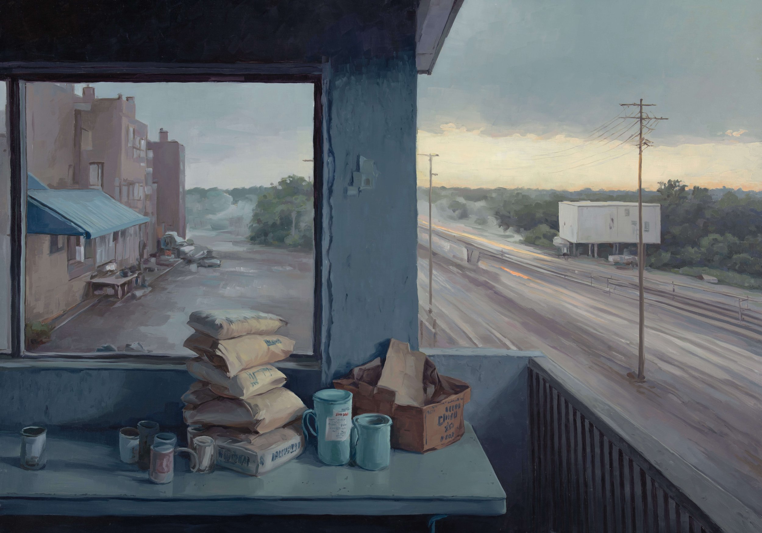 Aron Lorincz — Vestigia Vitae No. 3 - oil on panel, 85 × 60 cm